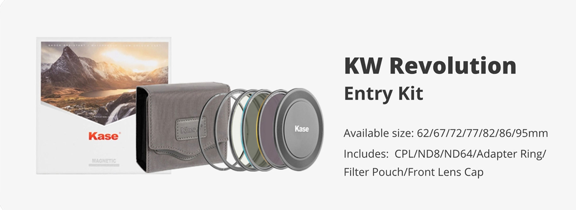 Kase Revolution Universal-Magnetlinsen-Set 82 Mm – Für Wolverine, Revolution & Skyeye Filter